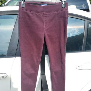 Red Wine Colored Midrise Jeggings